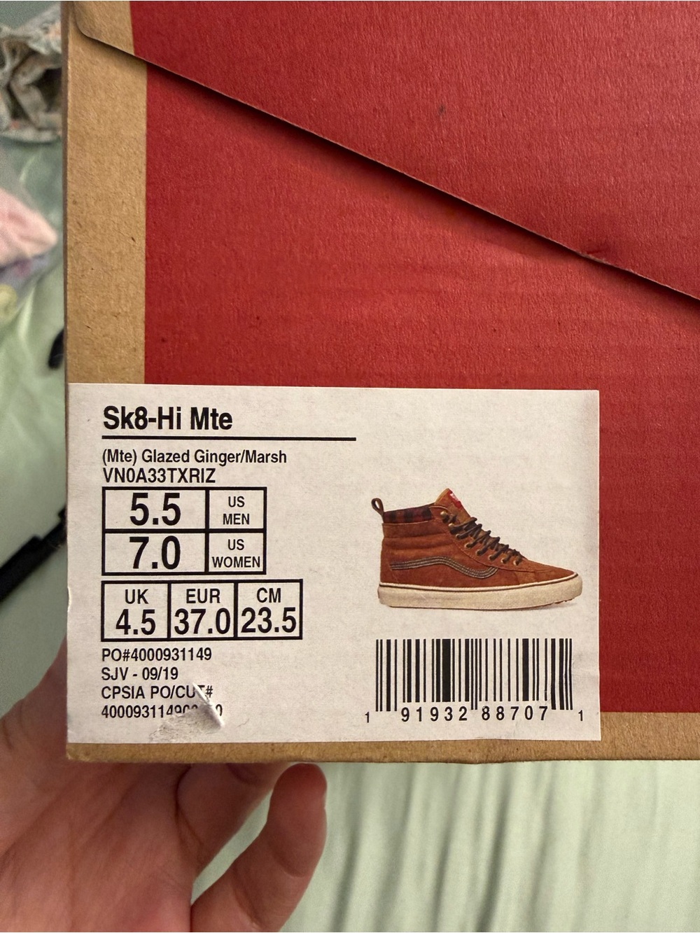 Vans Sk8-Hi MTE Sneakers, size 5.5 MEN or 7 WOMEN